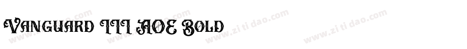 Vanguard III AOE Bold字体转换
